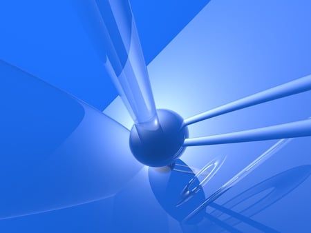 Global Blue - 3d and cg, abstract, blue