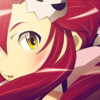 blush close red hair tengen toppa gurren lagann yellow eyes yoko ritona