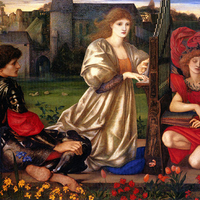 Arthur Hughes. 'The music lesson'