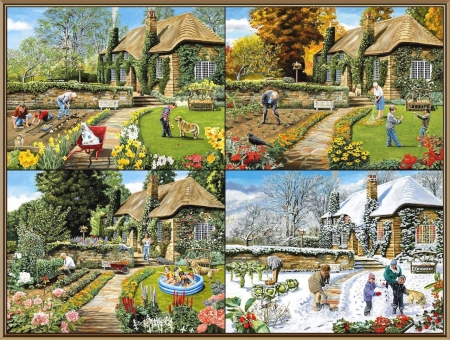 spring,summer,autumn,winter, - autumn, spring, summer, winter