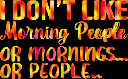 Text-I dont - black, orange, green, yellow, text