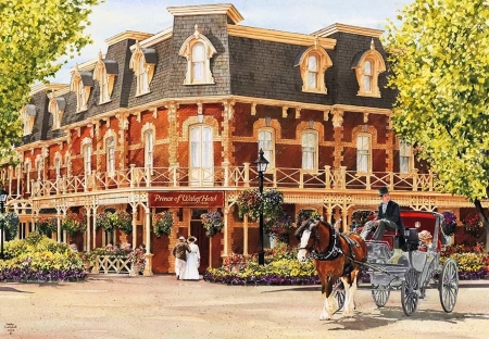 The Prince of Wales Hotel - niagara, painting, prince, hotel, canada