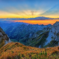 Sunset in the Austrian Alps