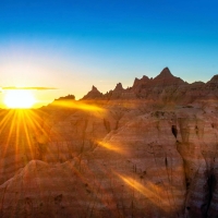 Sunrise in the Badlands, Utah