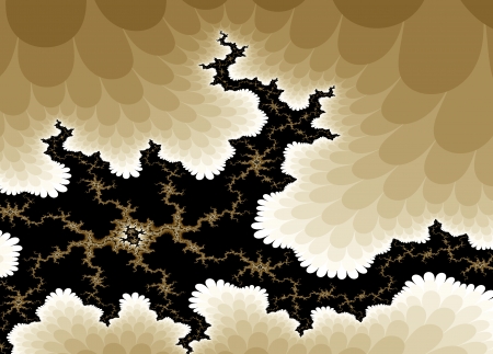Fractal in neutral - tan, black, abstract, fractest, HD, fratals, neutral
