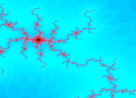 Aqua blue fractal - abstract, fractals, blue, pretty, HD, aqua, water