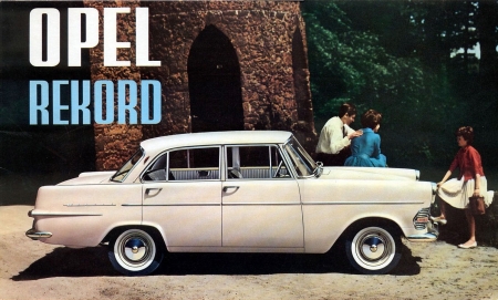 opel rekord 1959 - cars, opel, retro, vintage
