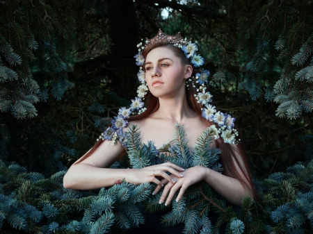 :) - woman, flower, olivia ward, model, bella kotak, girl