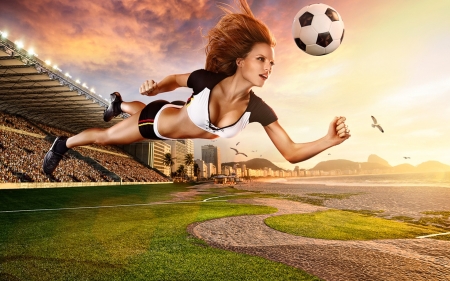 Brasil World Cup 2014 - 2014, brasil, ball, world, girl, cup, woman