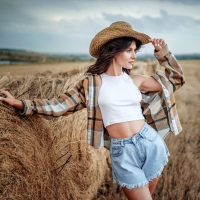 Cowgirl Outstanding in her Field