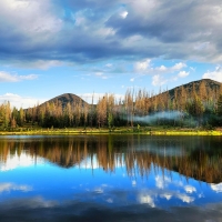 An Alpine lake in the High Uintah Mountains