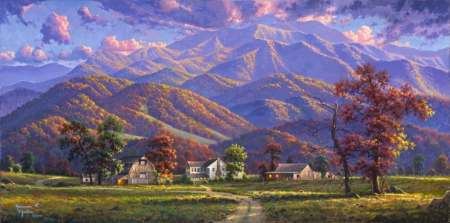 Gatlinburg Memories - pictura, abraham hunter, art, painting, gatlinburg memories, mountain