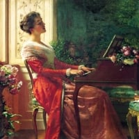 Woman playing piano