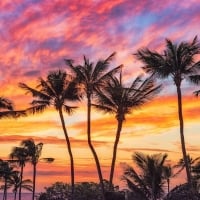 Sunset at Puako, Hawaii