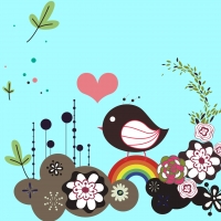 Bird & Flowers