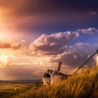 Windmills of La Mancha, Spain