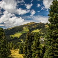 Valley at Koenigsleiten in the Austrian Alps