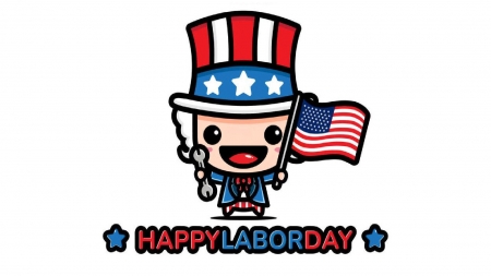 Labor Day - sam, holiday, America, Labor Day, flag