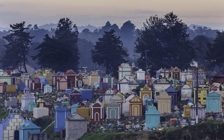 Chichicastenango Cemetery - chichicastenago graveyard, cemetery, colorful, graveyard, beautiful, guatamala, chichicastenago, Chichicastenango Cemetery