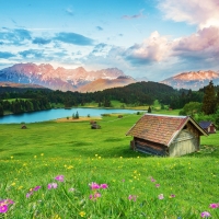 Cabins in the Austrian Alps