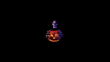halloween # 1 - skull, halloween, jack o lantern, dark