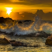 Sunrise over Camel Rock Beach Australia