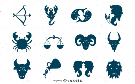 Zodiac - vexels, blue, white, zodiac