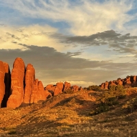 Sunset at Arches National Park, Utah