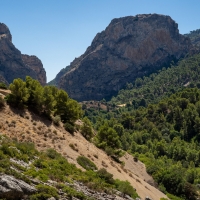 A valley north of El Chorro, Spain