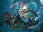 Water dragon and water nymph