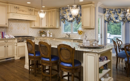 Kitchen - furniture, interior, kitchen, lights