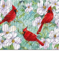 Cardinals in the Dogwood Tree