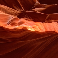 Antelope canyon - looking upwards, Arizona