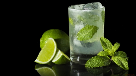 Lime and Mint - mint, water, Lime, ice