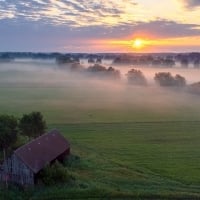 Sunrise over Fields