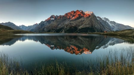 Lac du Pontet, Hautes Alps, France - nature, lake, france, mountains, reflection