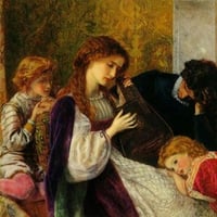 Arthur Hughes. 'The music party'