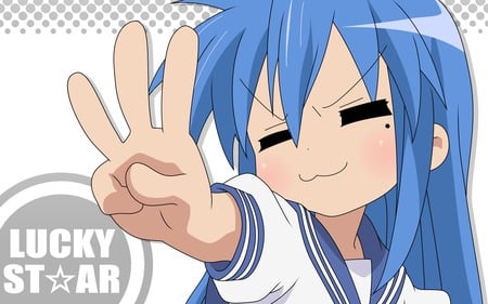 Lucky Star Izumi Konata - lucky star, white, izumi, konata