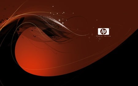 Organic Red - red swirl, hp se logo