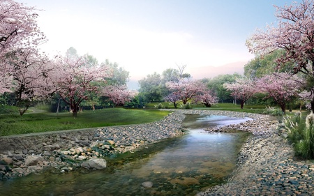 JAPANESE GARDEN - japanese, garden, 3d