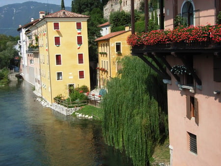 Beautiful Italy - scenery, water, buildings, river