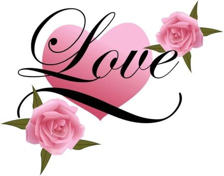 Love - roses, heart, pink