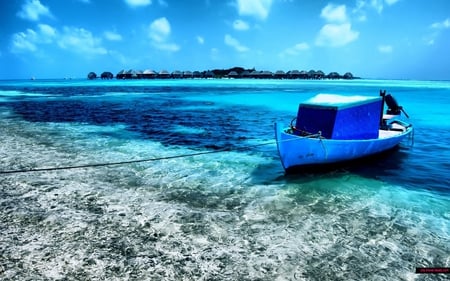 Boat on Beach - boat on beach, cool