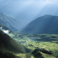 Agricultural Fields and Village ,Tibet 