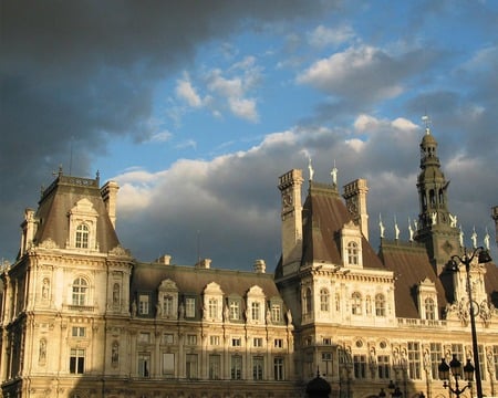 Hotel de Ville, Paris France - de ville, france, hotel, paris