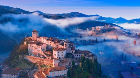 Arrone Umbria Italy - clouds, arrone, italy, umbria, mountain