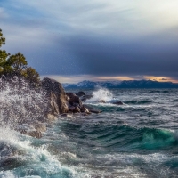 Stormy Weather at Lake Tahoe, California