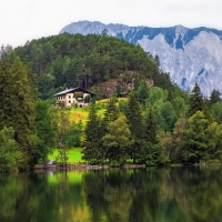 Lake at Oetz, Tyrol, Austria