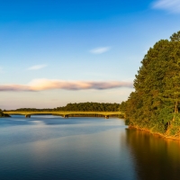 West Point Lake with Mooty Bridge, Georgia