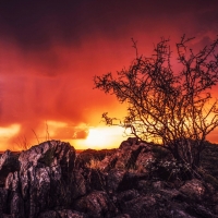 Stormy Mountaintop in the Sonoran Desert